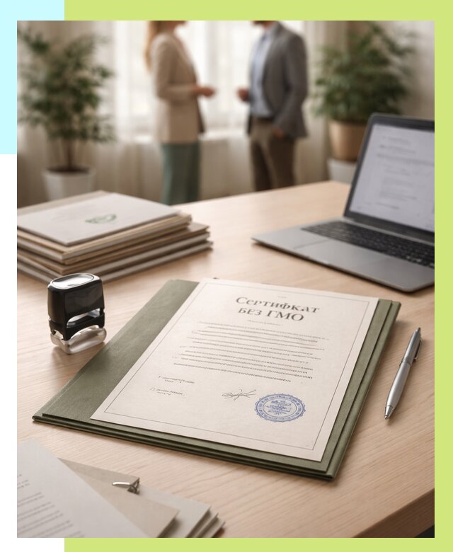 Сертификат без ГМО в Озёрске от 7607 р. оформить срочно Алешин-Озр