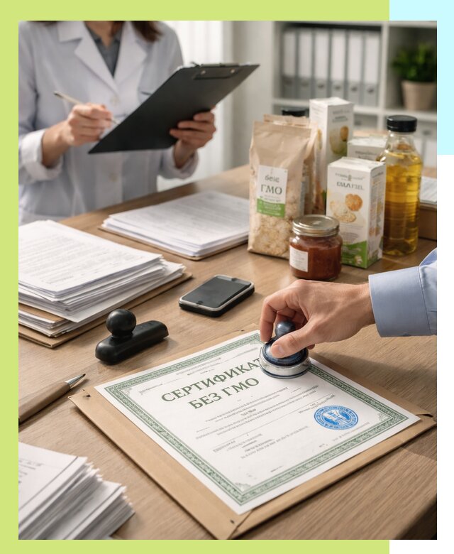Получение сертификата Без ГМО для продукции в Озёрске